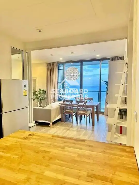 Baan Plai Haad Condominium Wongamat Open-Plan Living Room & Balcony Ocean View by Seaboard Properties