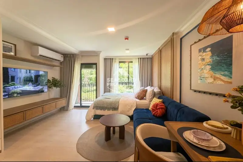 Dcondo Vite Pattaya - Living Room & Seating Area | Property Consultants Pattaya