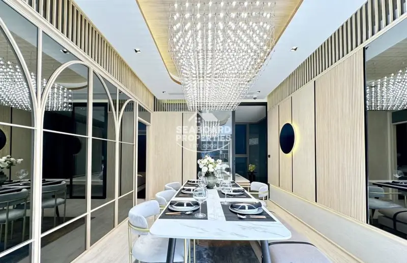 Skypark Lucean Jomtien Contemporary Kitchen and Elegant Dining Space