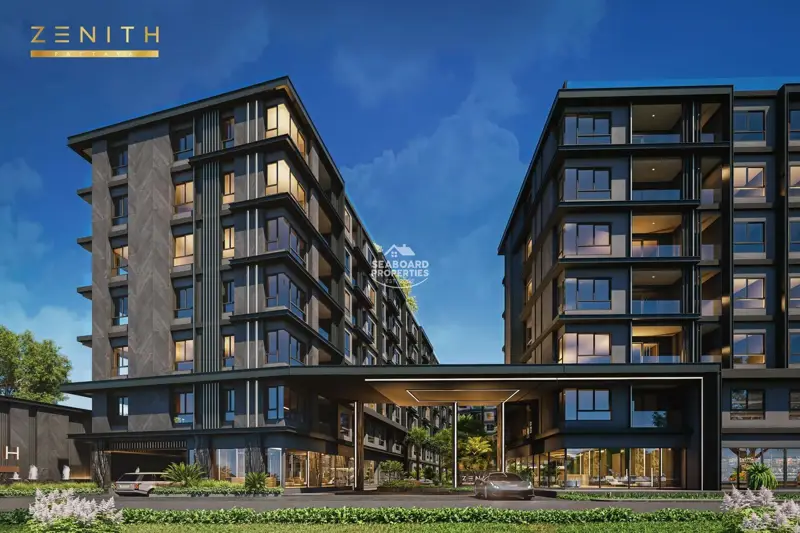 Zenith Pattaya Condo Lounge Area with Access to Communal Garden