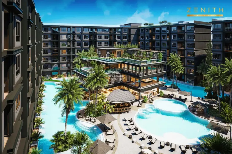 Aerial Pool & Facilities View - Zenith Pattaya