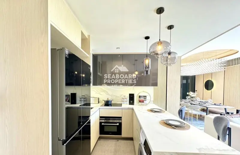 Skypark Lucean Jomtien Modern Open-Plan Living Area with Ocean Views