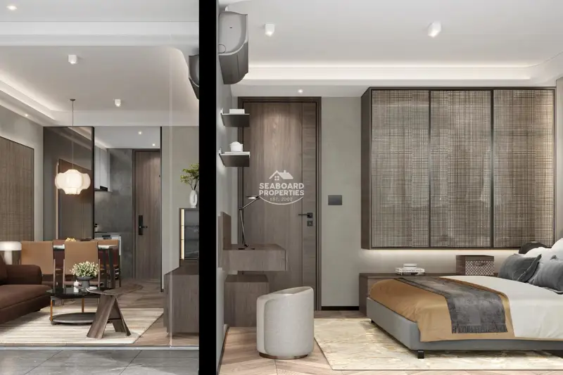 Level Pratumnak Pattaya - Spacious Open-Plan Living Room | Condo for Sale