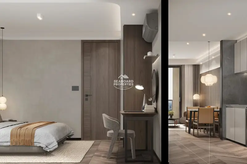 Level Pratumnak Pattaya - Luxury Bedroom Interior & Wardrobe