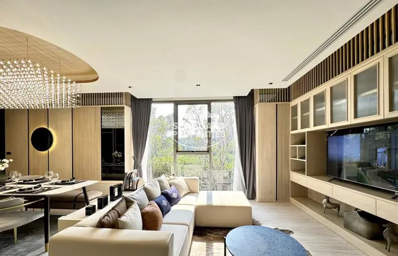 Skypark Lucean Jomtien Luxury Living Room and Entertainment Area