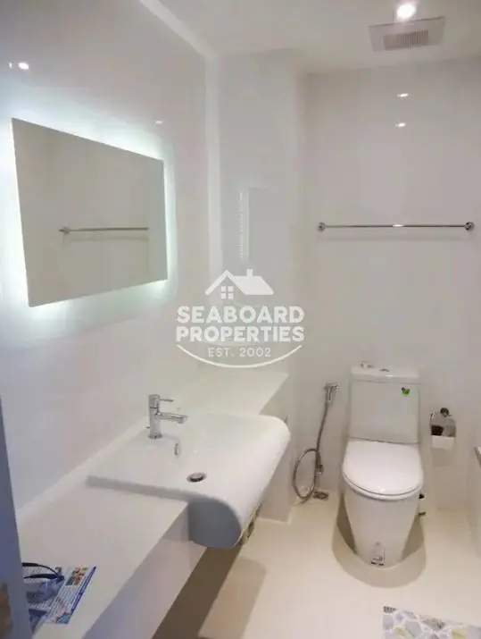 Novana Residence Pattaya Modern Bathroom Vanity & Glass Shower Enclosure