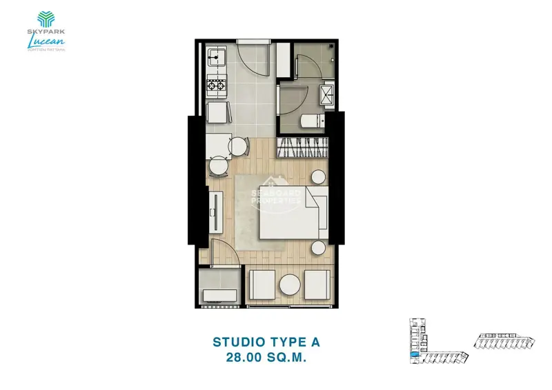 Skypark Lucean Optimized Studio Type A Layout Plan