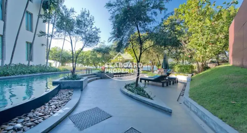 The Sanctuary Wongamat Condominium Pool Deck & Relaxation Sunbeds