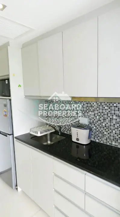 Novana Residence Pattaya Kitchen Countertop & Built-In Microwave Setup