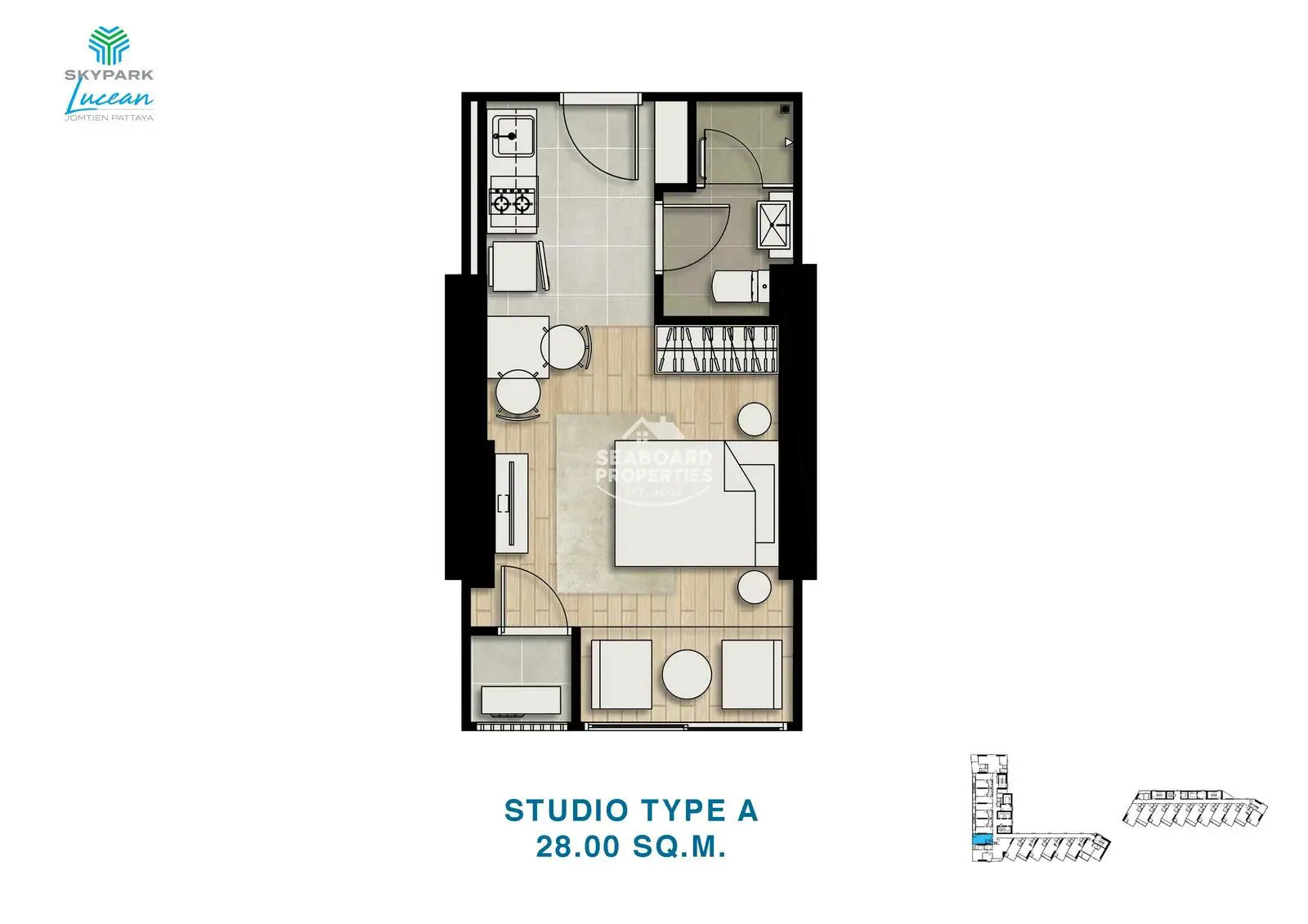 Skypark Lucean Optimized Studio Type A Layout Plan