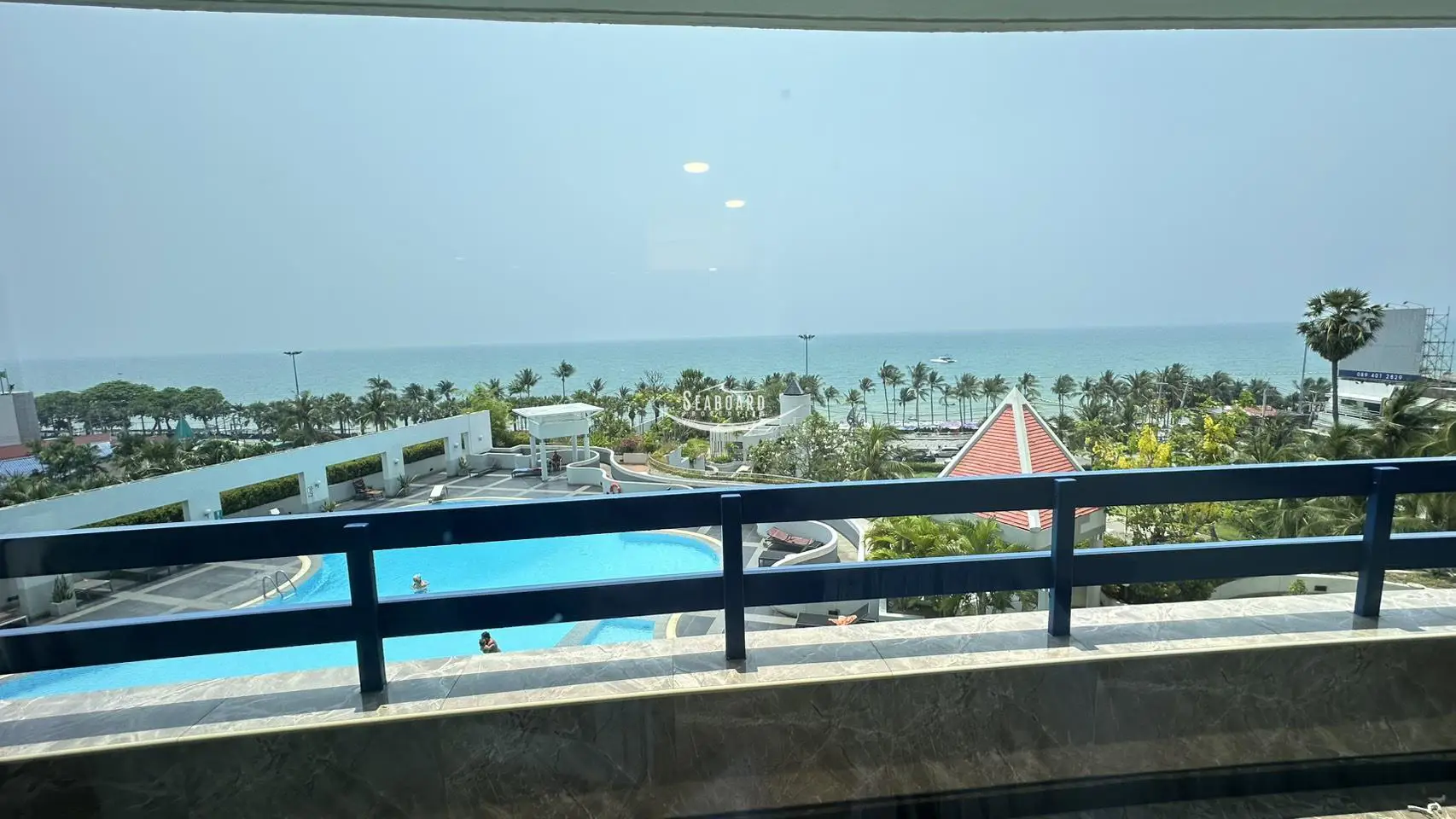 Sea view balcony at Jomtien Plaza Condotel Beachfront 