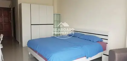 View Talay 1 Condominium Jomtien Cozy Studio Double Bed Area