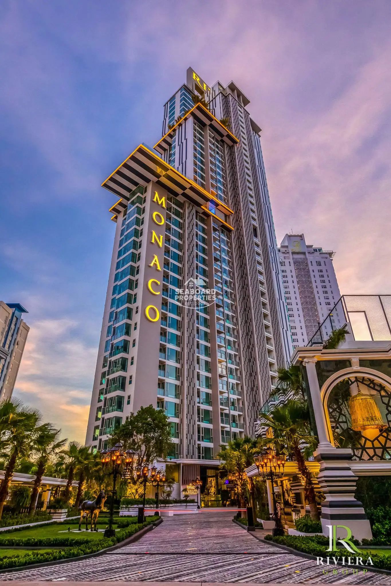 The Riviera Monaco Na Jomtien Luxury Exterior & Architectural View | Real Estate Agency Pattaya Seaboard Properties