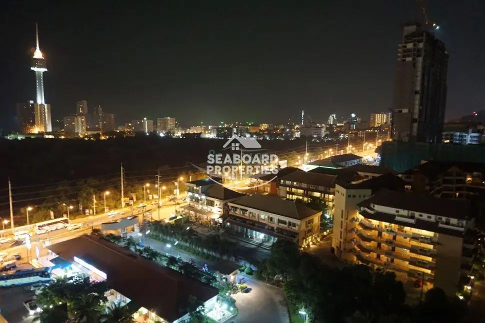 View Talay Residence 1 Condominium night city skyline view Jomtien