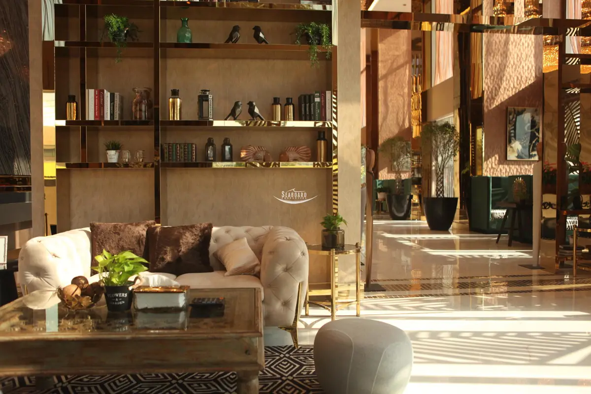 Sophisticated Grand Lobby with Modern Designer Seating