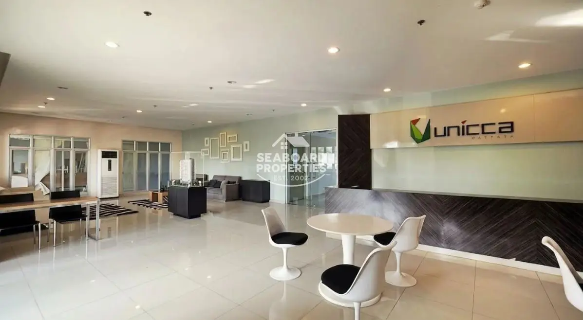 Unicca Condo modern lobby lounge area